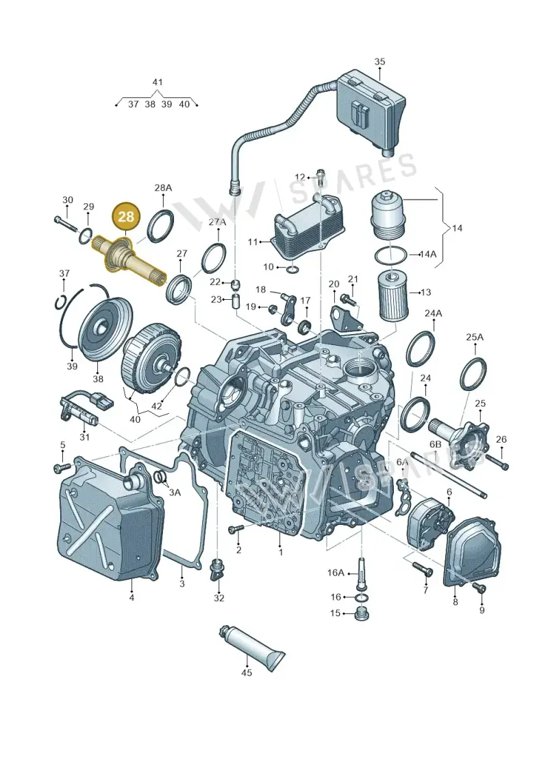 02E409344A — Audi A3 Sportback (2016-2020) diagram 850321650, position 28