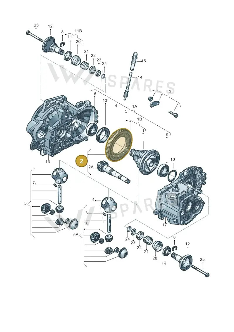 02J311205F — Audi TT Coupe/Roadster (2002-2006) diagram 148409250, position 2