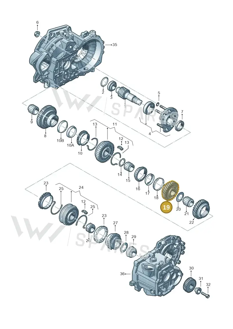 02J311261AD — Audi A3 Sportback (2016-2020) diagram 201311380, position 19