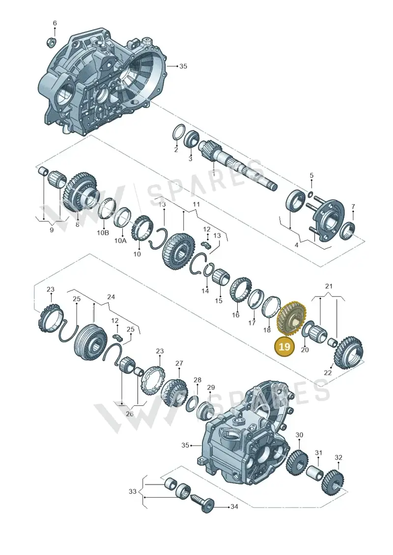 02J311261H — Audi A3/S3/Sportb./qu. 08 (2007-) diagram 409311400, position 19