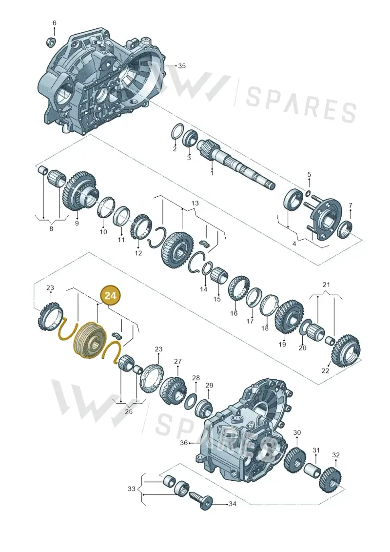 02J311301K — Audi A3 Cab. 1.4 (2013-2016) diagram 746311300, position 24