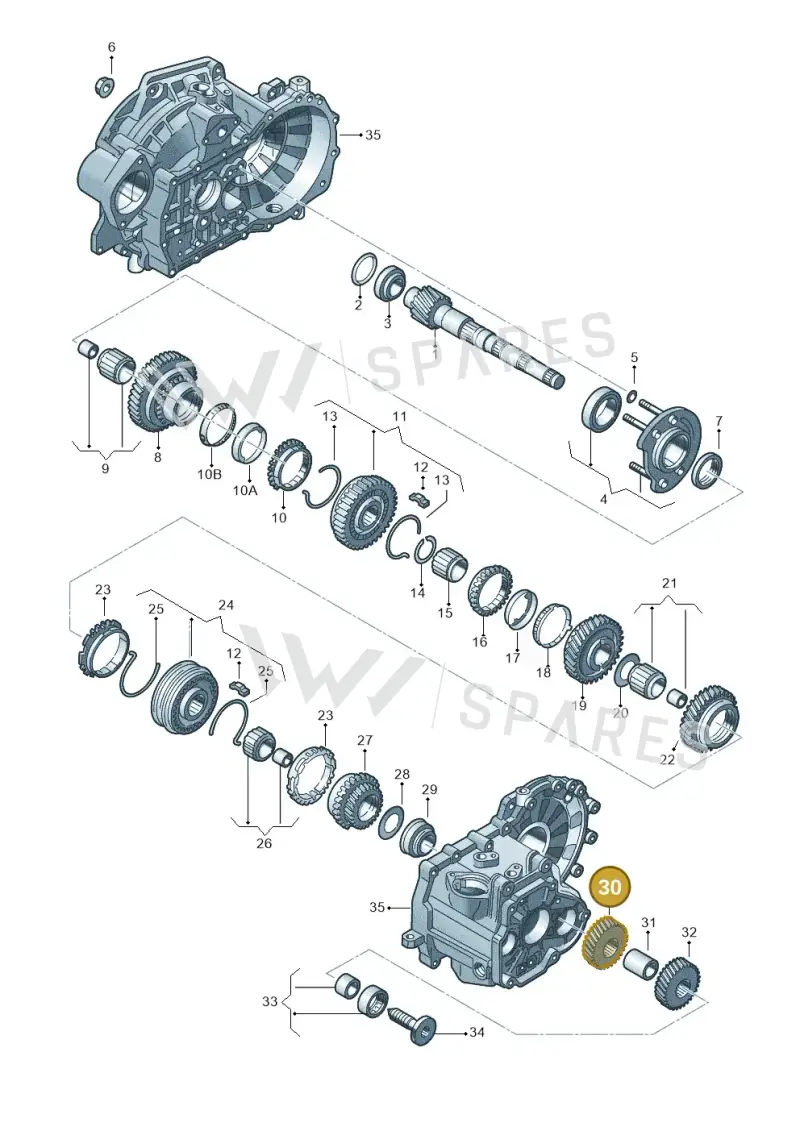 02J311361H — Audi TTS Coupe 2.0 (2010-2014) diagram 409311400, position 30
