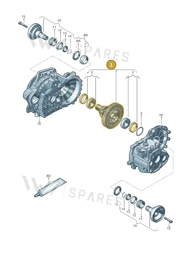 02J409021BF — Audi A3 Sportback (2016-2020) diagram 694409270, position 1