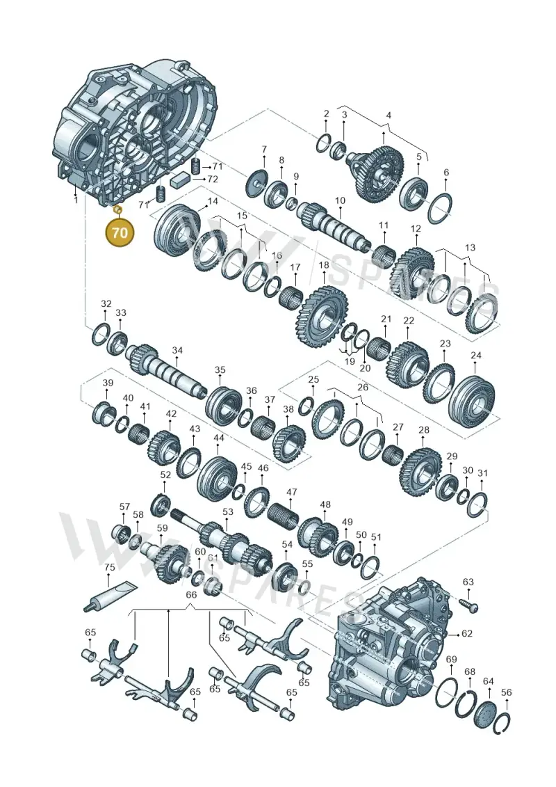 02M301153A — Audi Q3 quattro (2018-2019) diagram 813300552, position 70