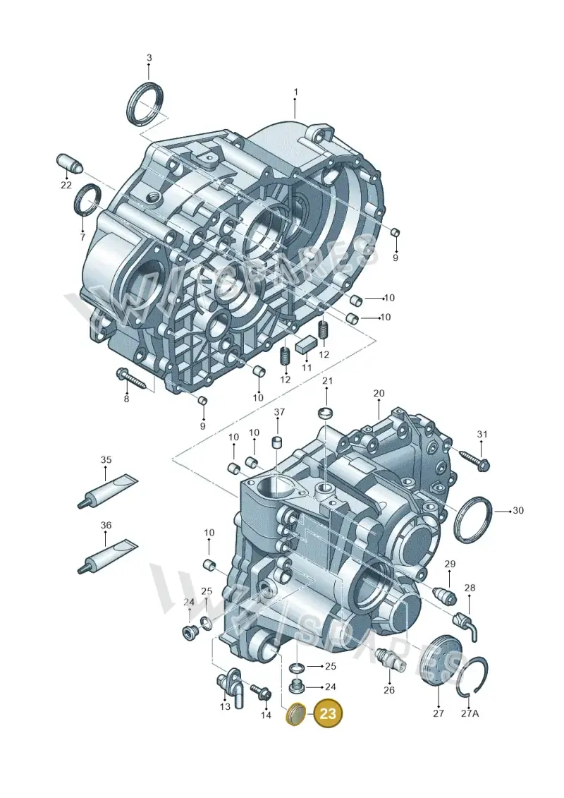 02M301211J — Audi A3 Sportback (2016-2020) diagram 891301034, position 23