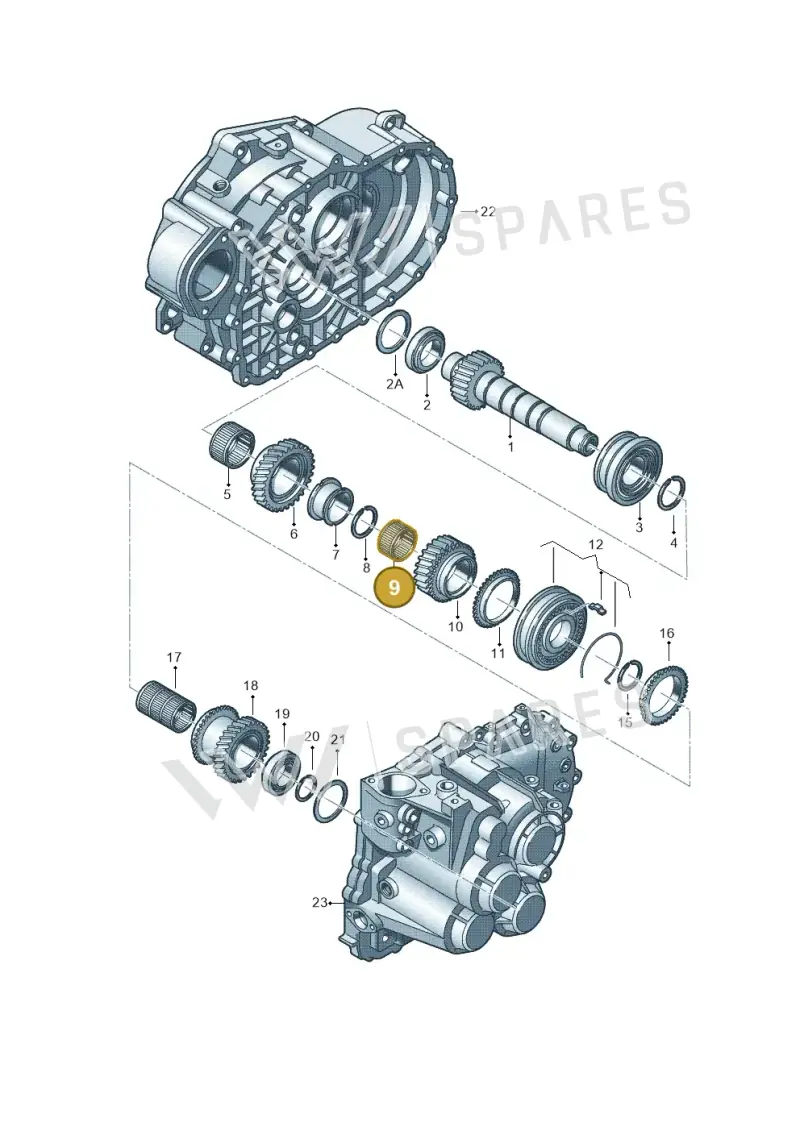02M311116 — Audi A3 Sportback (2016-2020) diagram 694311440, position 9