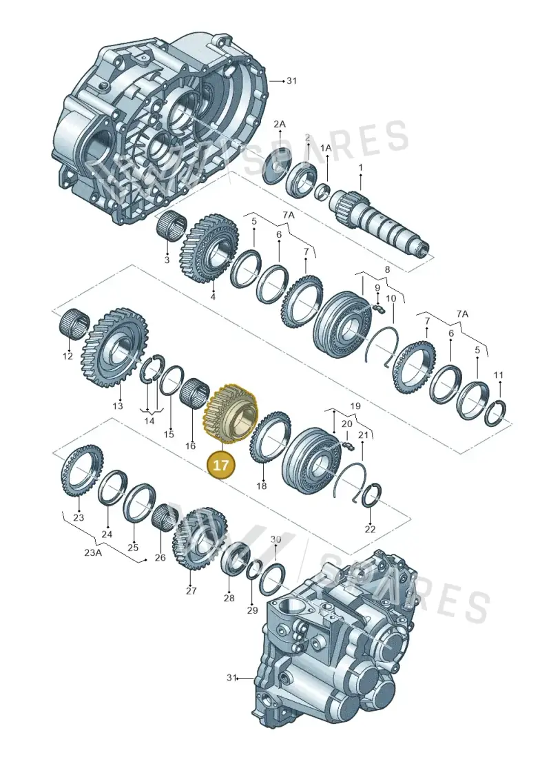 02M311145AB — Audi TTS Coupe 2.0 (2010-2014) diagram 649311430, position 17