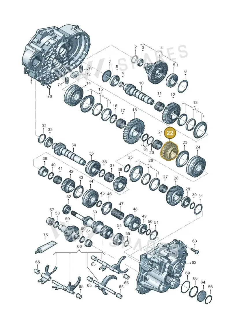 02M311145BG — Audi Q3 quattro (2018-2019) diagram 813300552, position 22