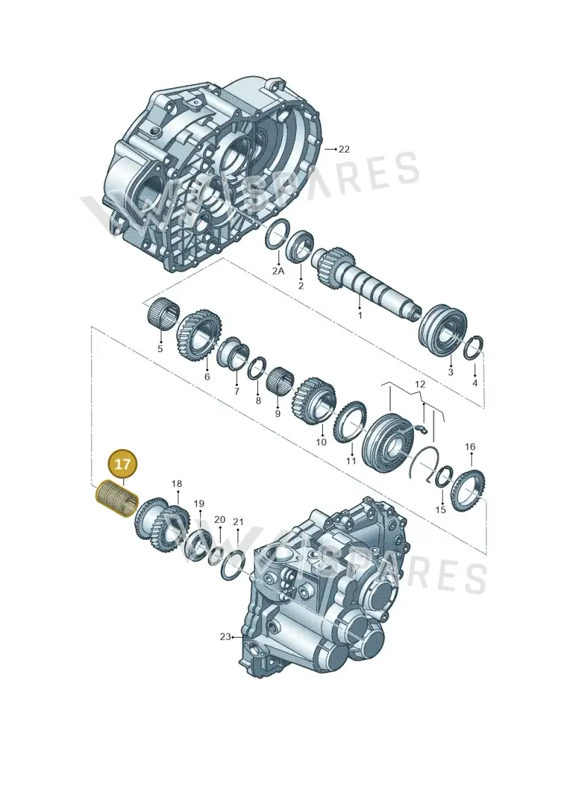 02M311151 — Audi A3 Sportback (2016-2020) diagram 694311440, position 17