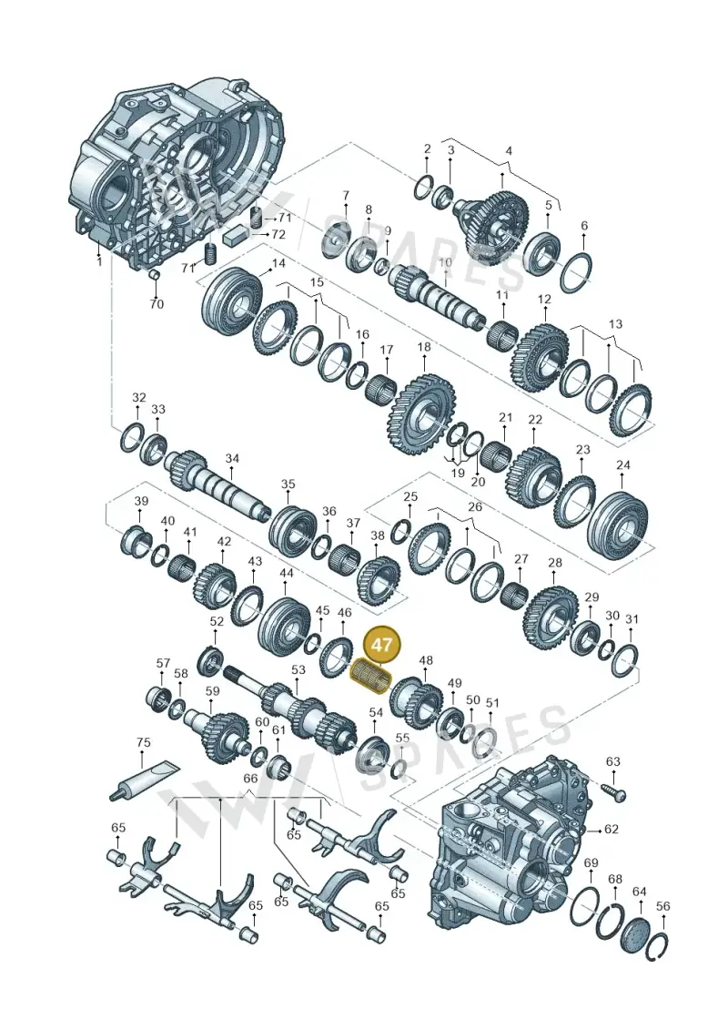 02M311151 — Audi Q3 quattro (2018-2019) diagram 813300552, position 47
