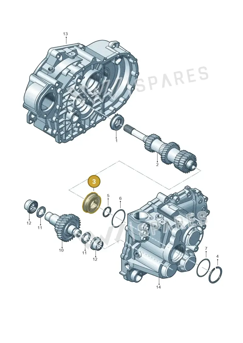 02M311235L — Audi A3 Sportback (2016-2020) diagram 694311420, position 3