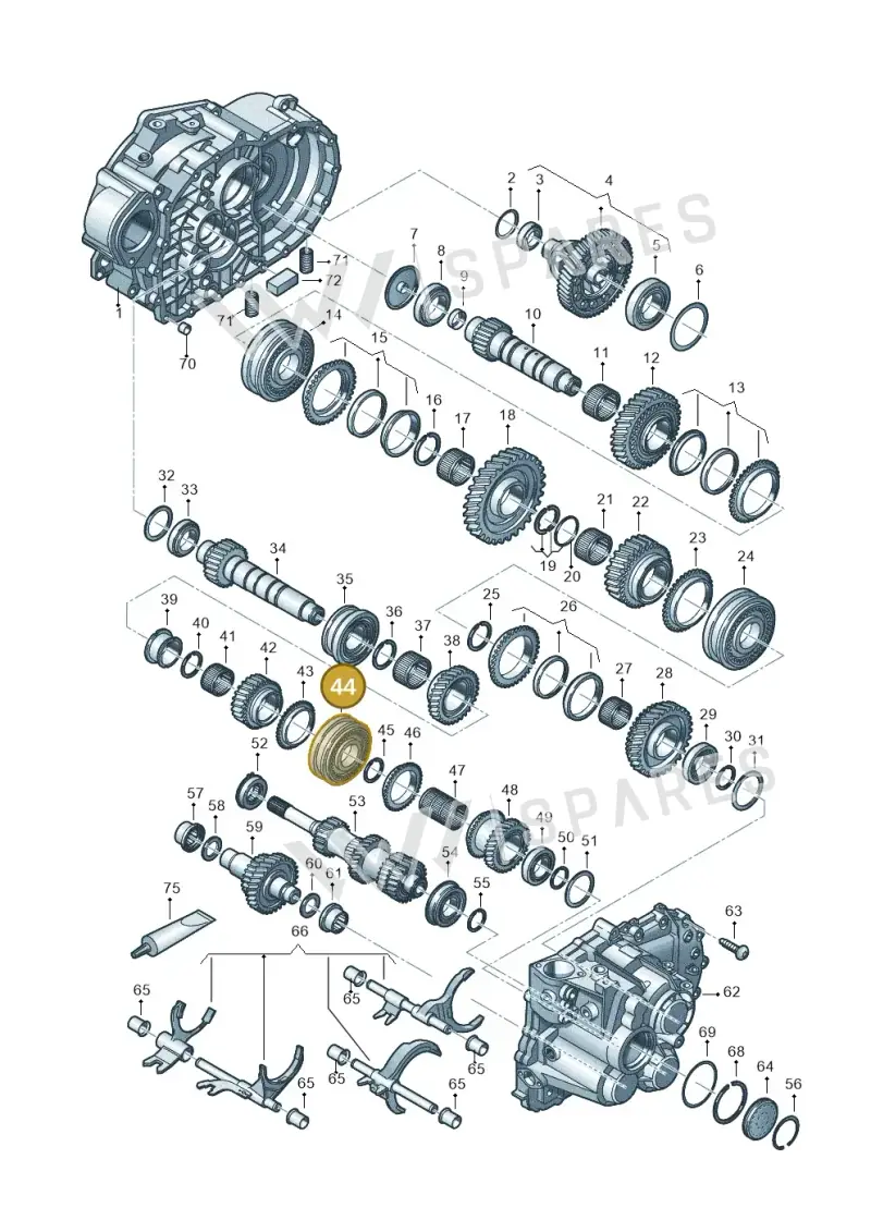 02M311241D — Audi Q3 quattro (2018-2019) diagram 813300552, position 44