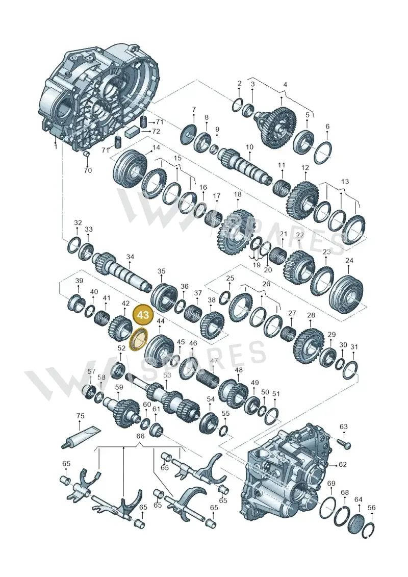 02M311295L — Audi Q3 quattro (2018-2019) diagram 813300552, position 43