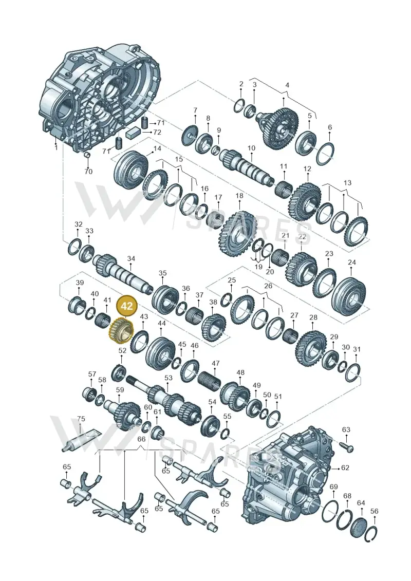 02M311349AR — Audi Q3 quattro (2018-2019) diagram 813300552, position 42