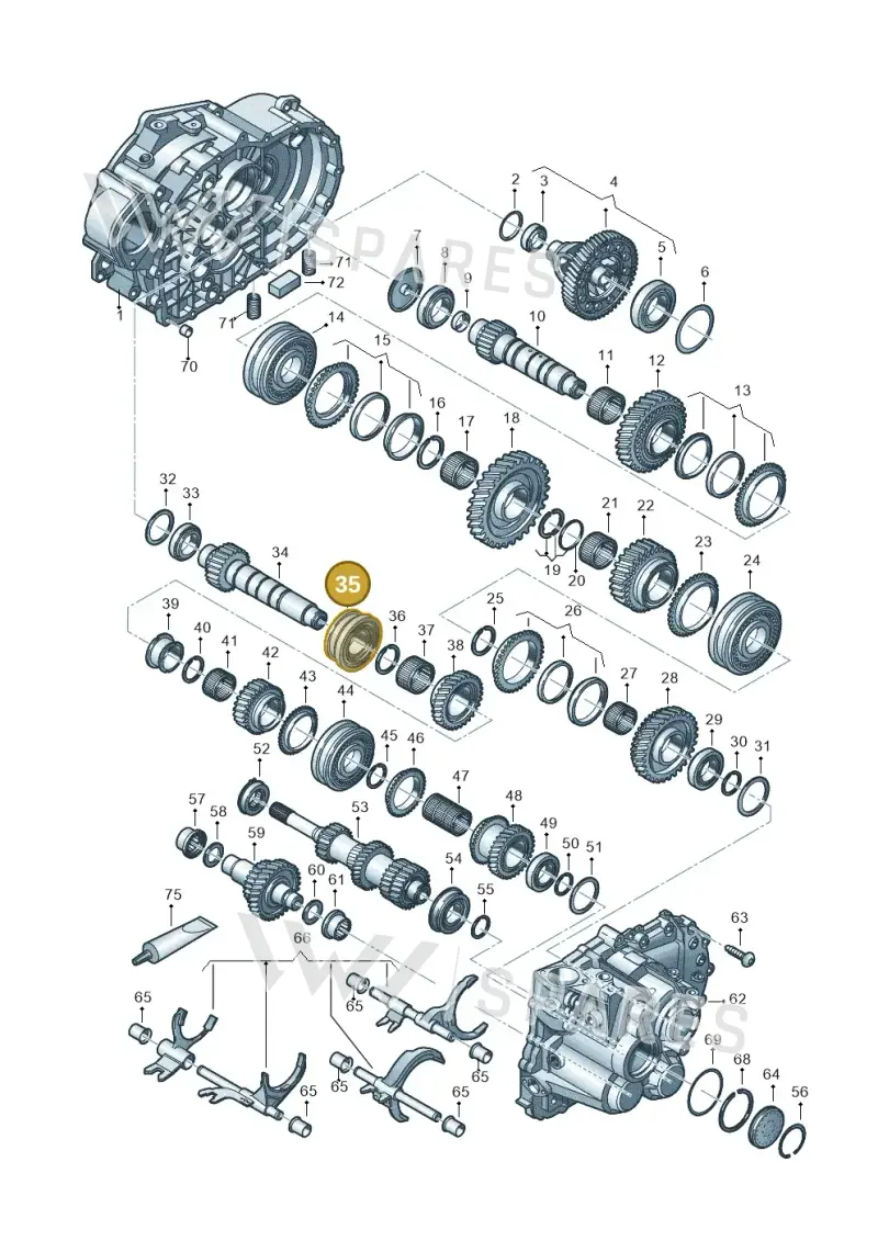 02M311759E — Audi Q3 quattro (2018-2019) diagram 813300552, position 35