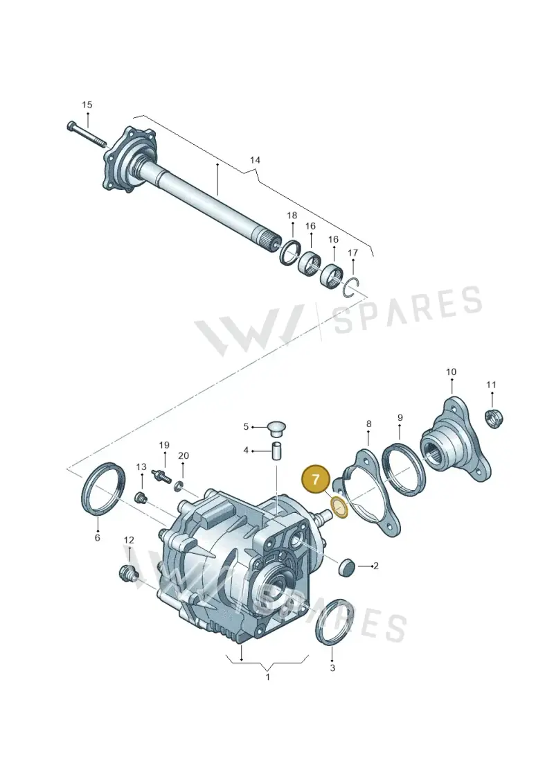 02M409280 — Audi TT Coupe/Roadster (2002-2006) diagram 405409600, position 7
