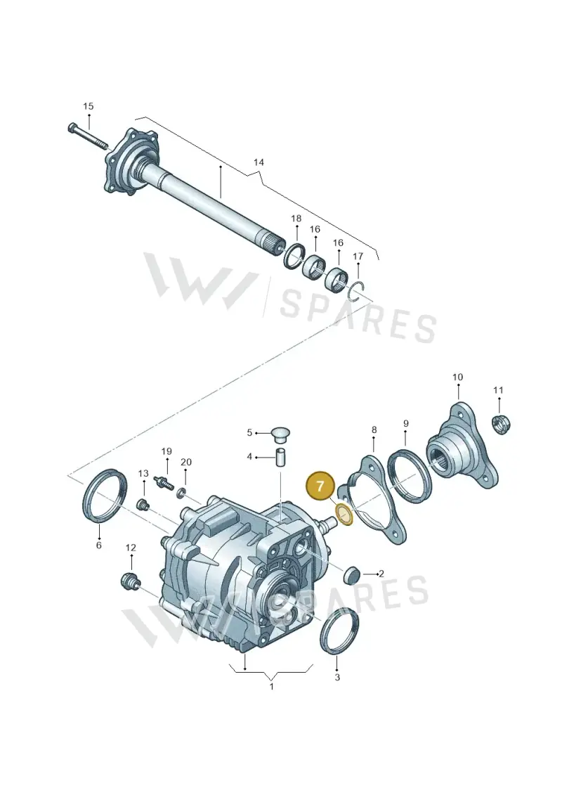 02M409280AD — Audi TT Coupe/Roadster (2002-2006) diagram 405409600, position 7