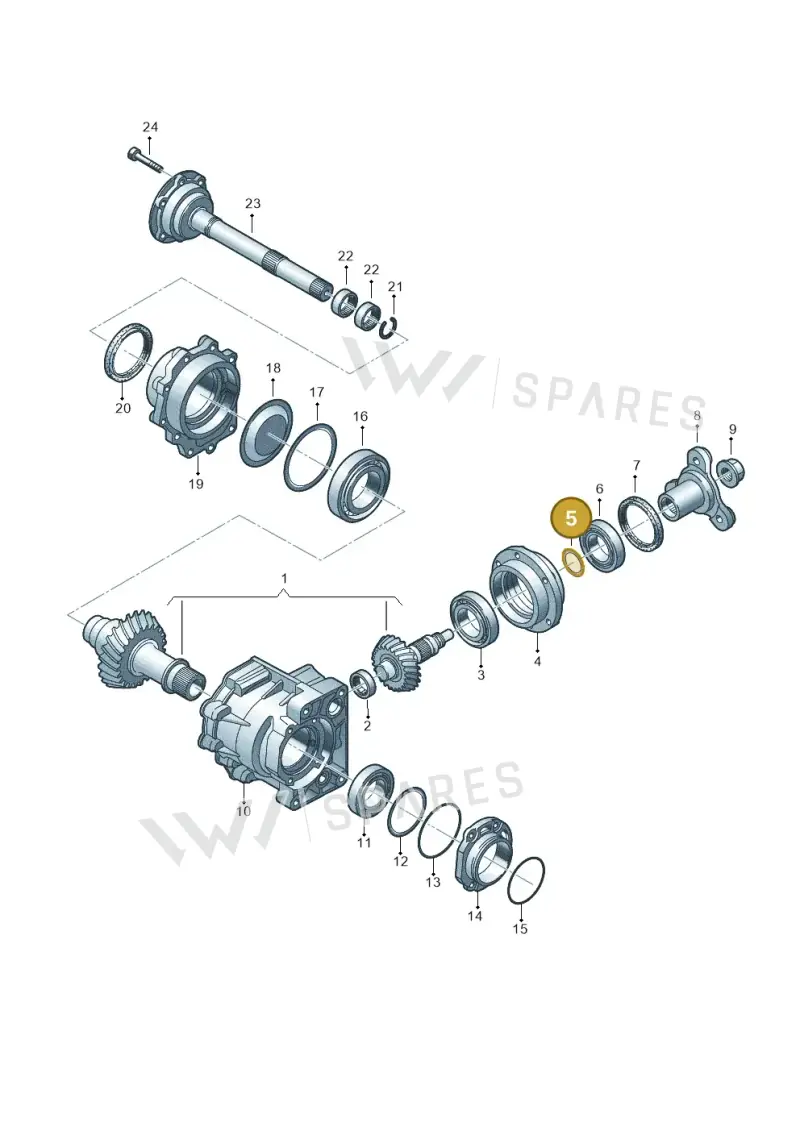 02M409280F — Audi TT Coupe/Roadster (2002-2006) diagram 194409470, position 5