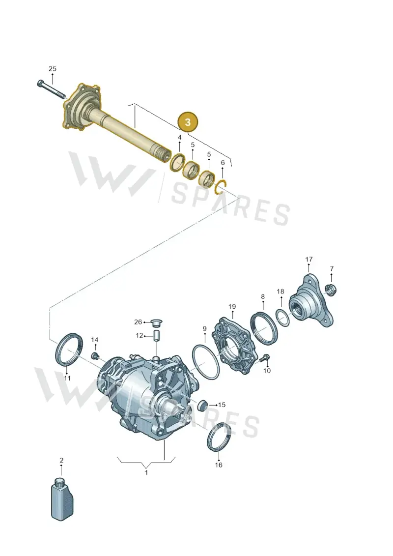02M409351A — Audi Q3 quattro (2018-2019) diagram 884409103, position 3