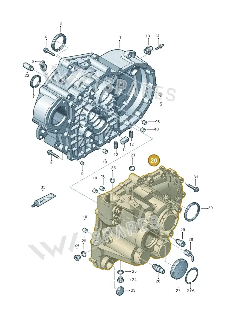 02Q301103L — Audi TT Coupe/Roadster 08> (2007-) diagram 728301080, position 20