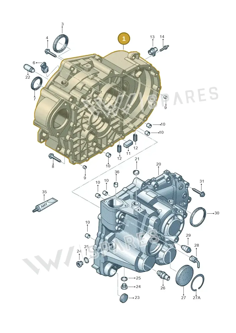 02Q301107AA — Audi TTS Coupe 2.0 (2010-2014) diagram 728301080, position 1