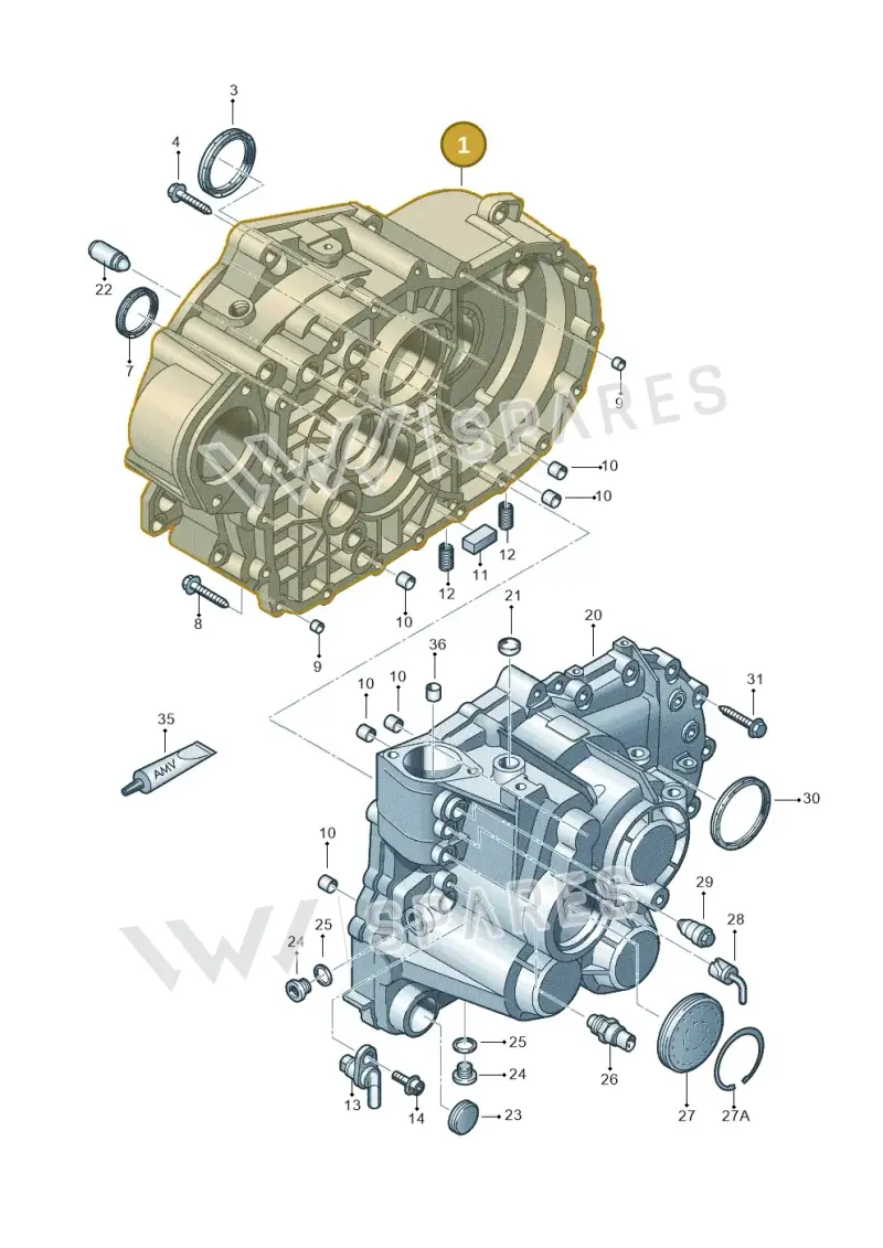 02Q301107AA — Audi Q3 2.0 TDI (2014-2019) diagram 745301045, position 1