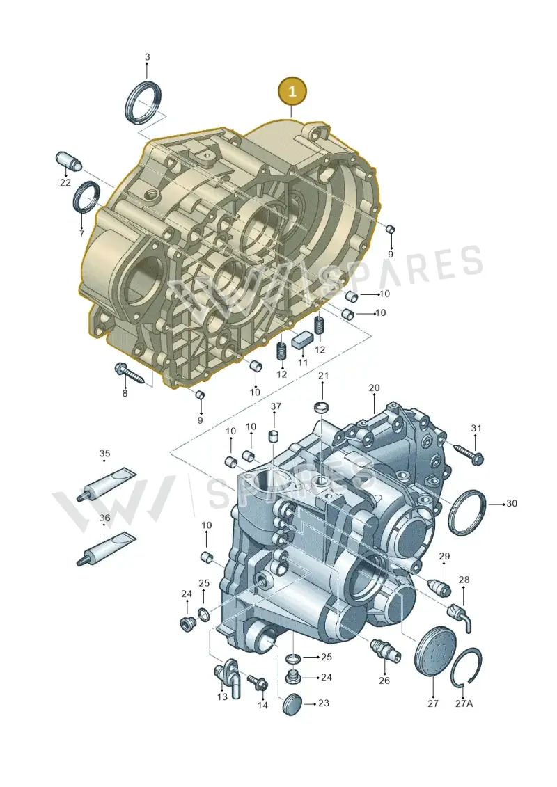 02Q301107AR — Audi A3 Sportback (2016-2020) diagram 891301034, position 1