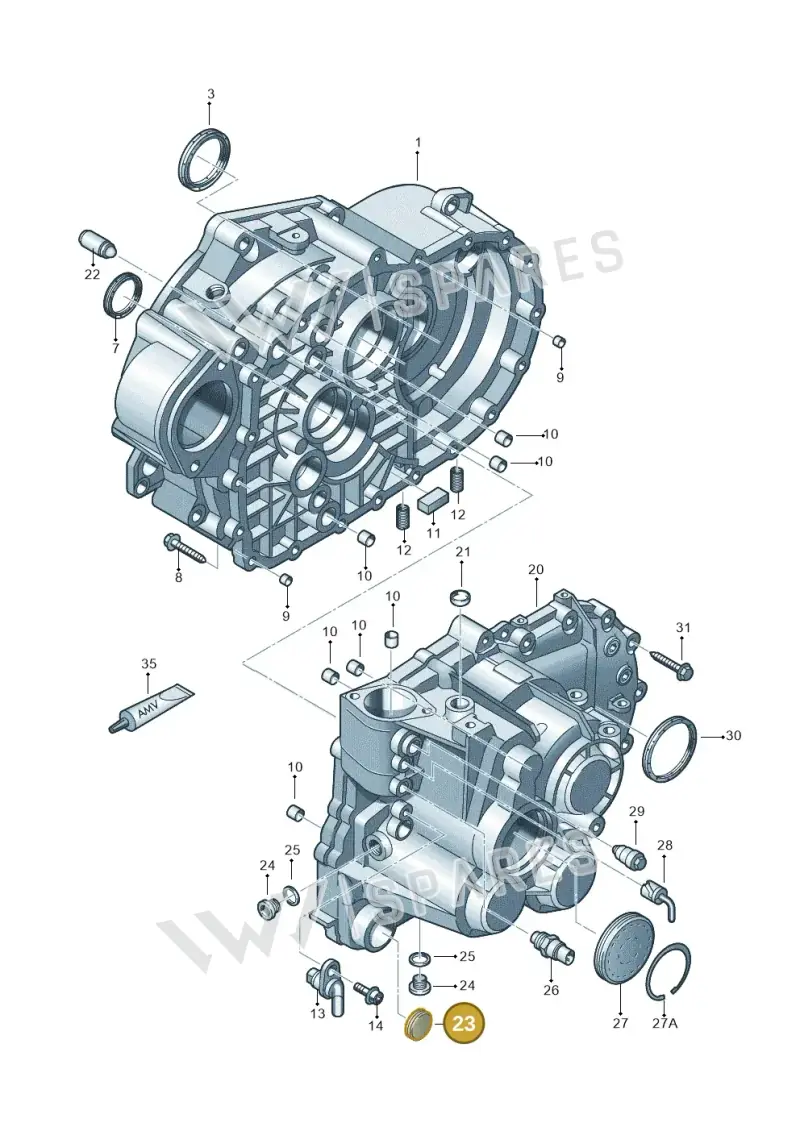 02Q301211 — Audi A1 Sportback (2014-2018) diagram 746301340, position 23