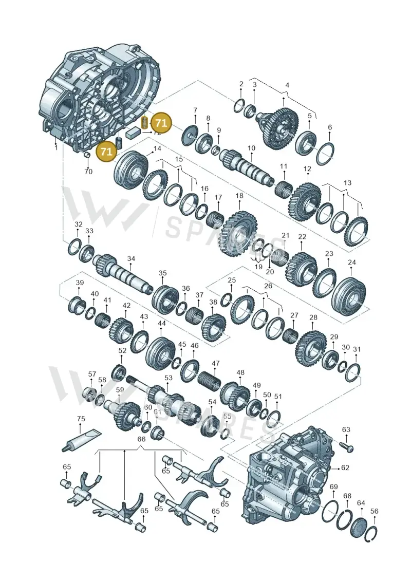 02Q301561A — Audi Q3 quattro (2018-2019) diagram 813300552, position 71
