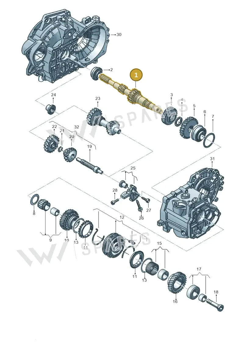 02S311103G — Audi A3 Sportback (2016-2020) diagram 890311320, position 1