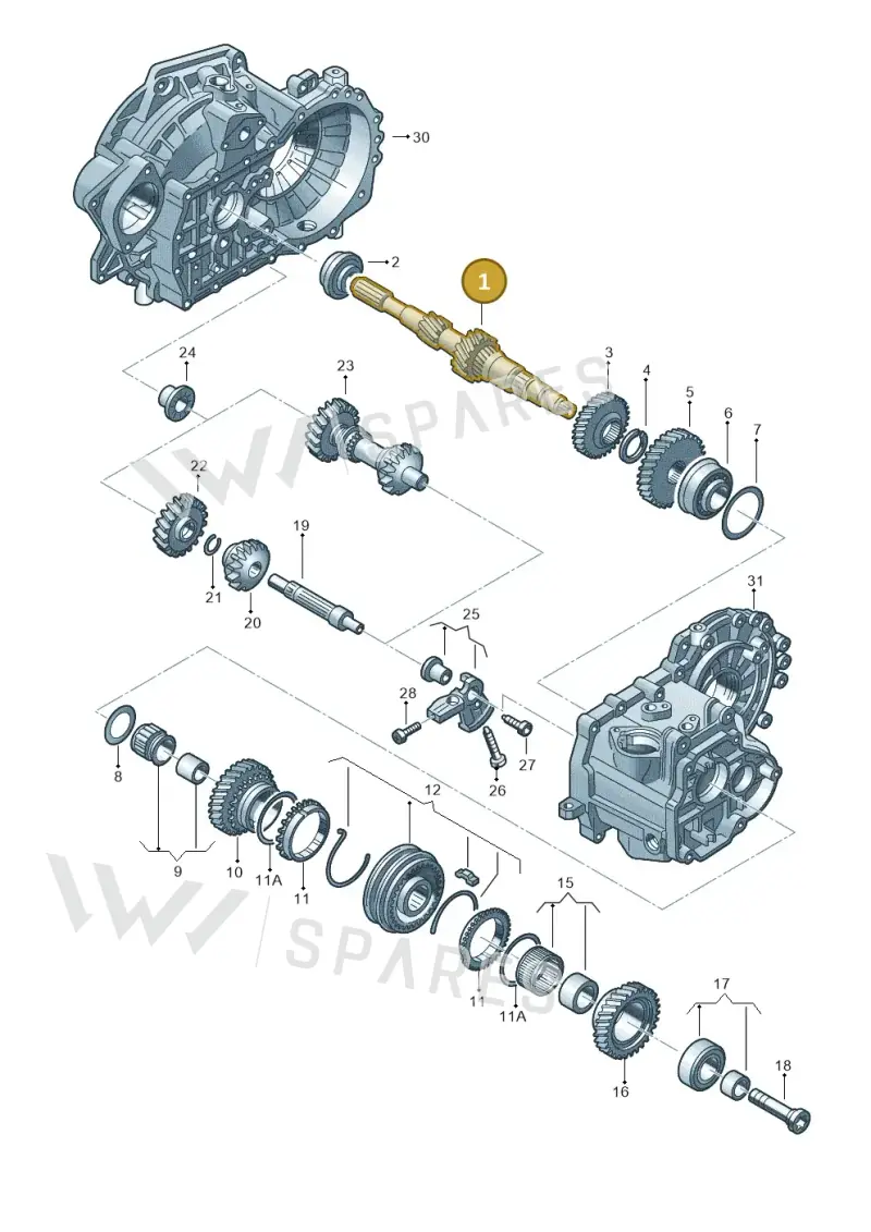 02S311103J — Audi Q2 2.0 TDI (2016-2018) diagram 746311310, position 1