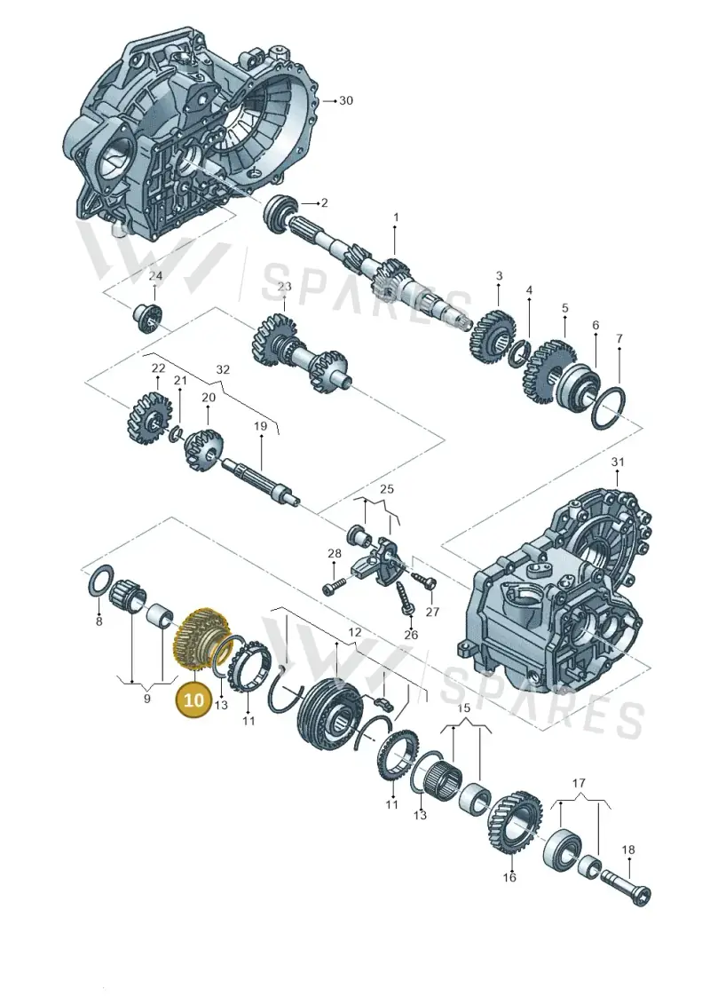 02S311158AB — Audi A1 sportback 1.0 (2018-) diagram 890311320, position 10