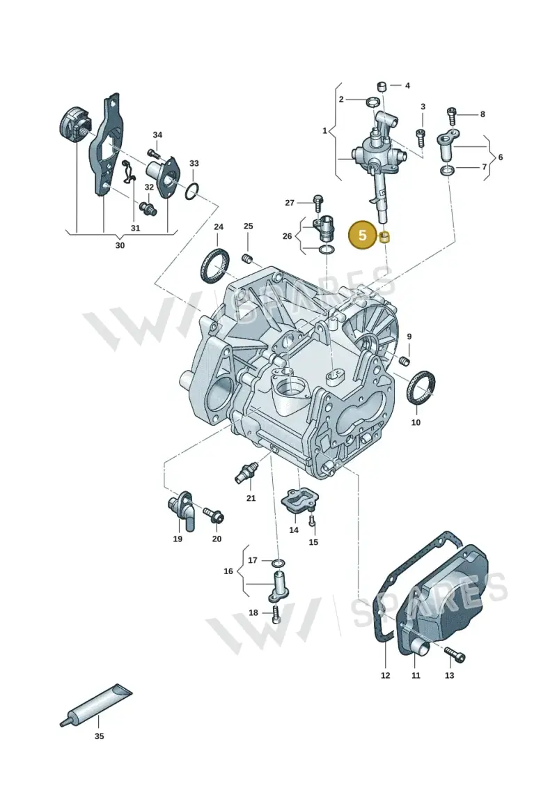02T301209A — Audi A1 sportback 1.0 (2018-) diagram 2f0301110, position 5