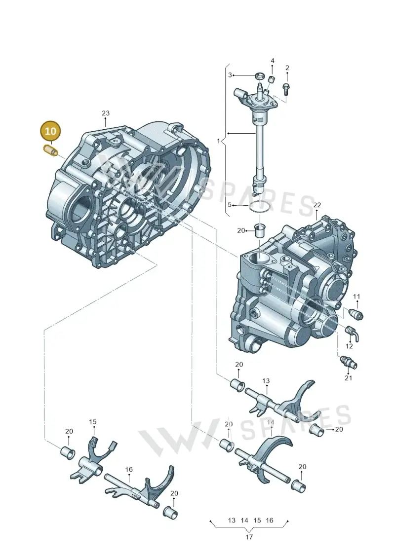 02T301234F — Audi TTS Coupe 2.0 (2014-2023) diagram 746311900, position 10