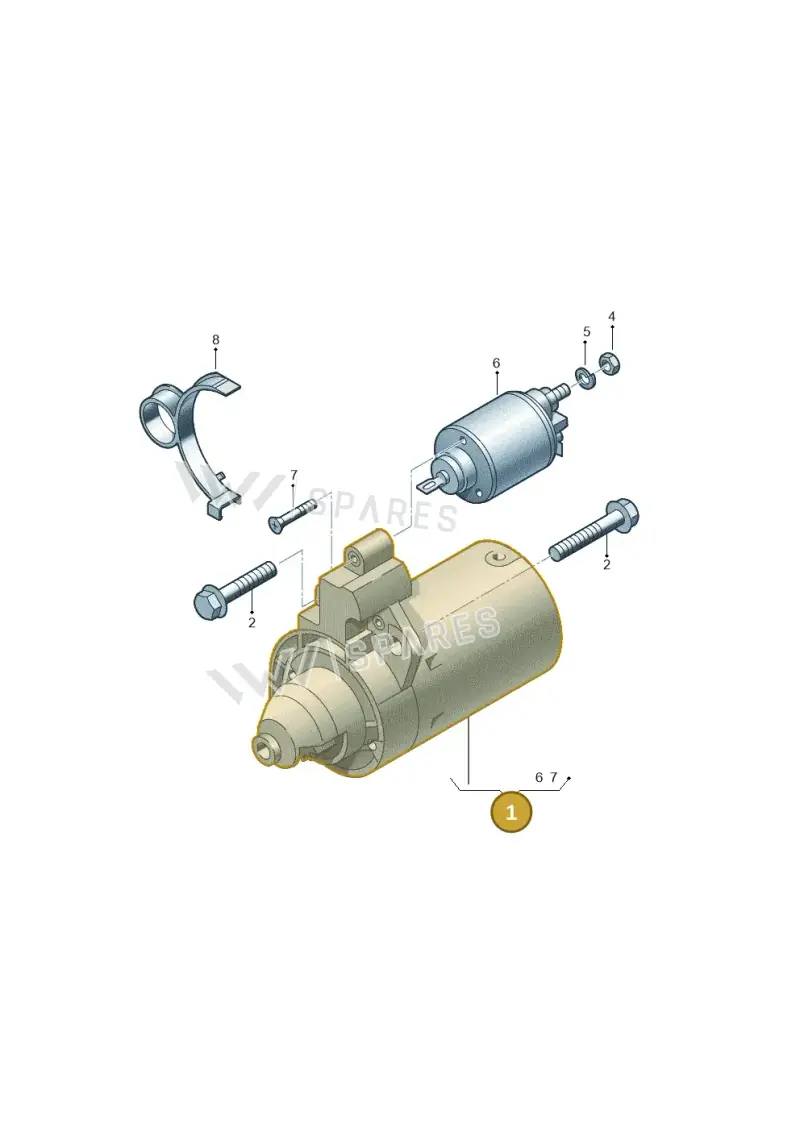 02T911023MX — Audi A3 Sportback (2008-2013) diagram 448911000, position 1