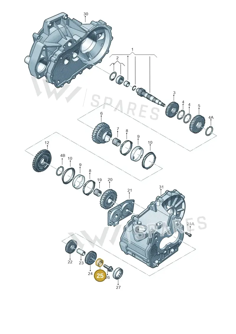 02U311122G — Audi A1 sportback 1.0 (2018-) diagram 746311220, position 25