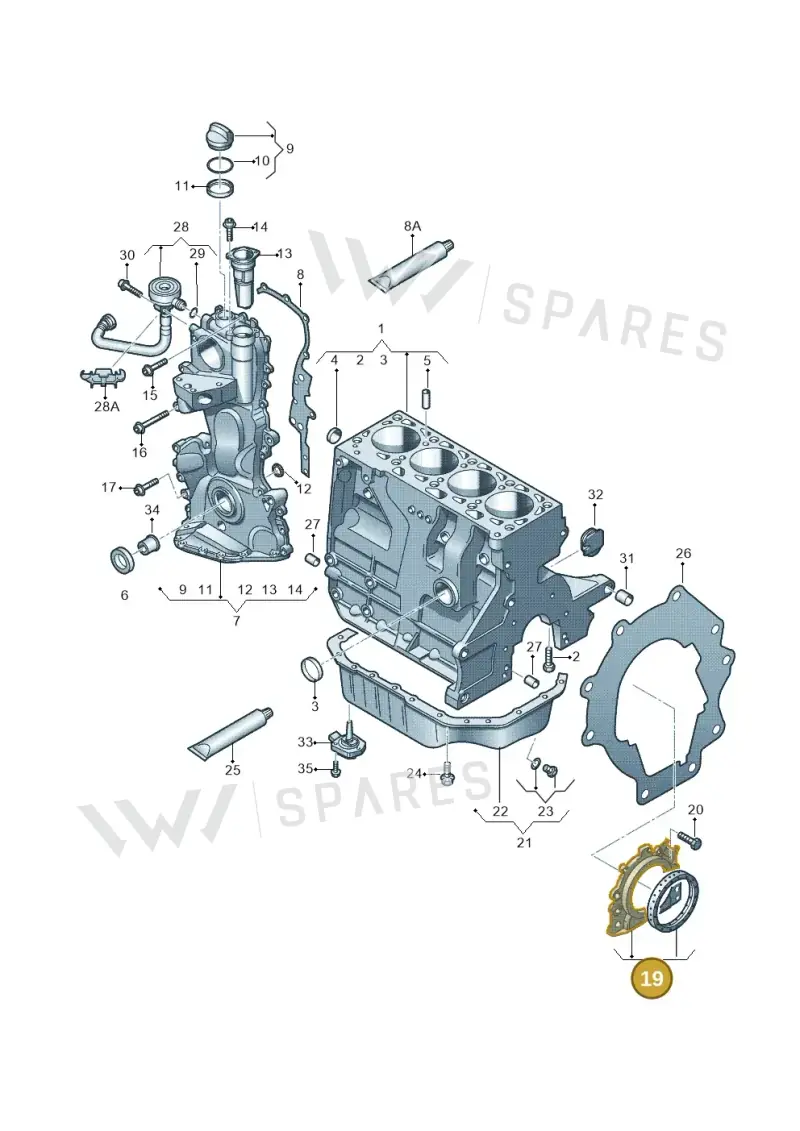 030103171S — Audi A3/S3/Sportb./qu. 08 (2007-) diagram 253103120, position 19