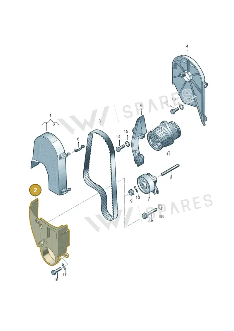 030109127AE — Audi A3         "BR."M.06> (2005-2006) diagram 158109500, position 2