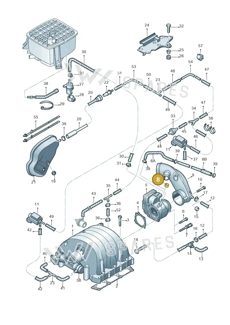 034133335D — Audi A4/S4/Av./qu.     05> (2005-) diagram 249133800, position 8