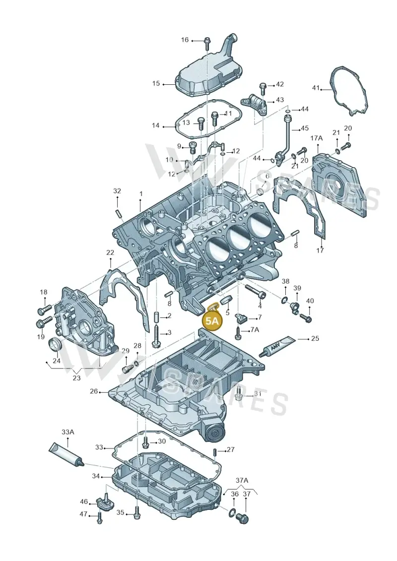 035103111B — Audi A6/Wagon/quattro (2001-2004) diagram 260103310, position 5A