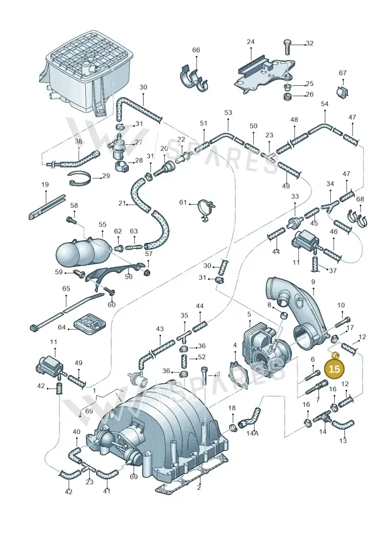 035133335 — Audi A8/S8/qu. lang (2003-2007) diagram 264133780, position 15