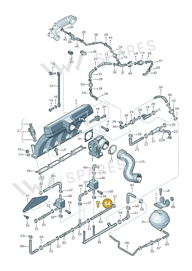035133777A — Audi A6/Wagon/quattro (2001-2004) diagram 195133270, position 54