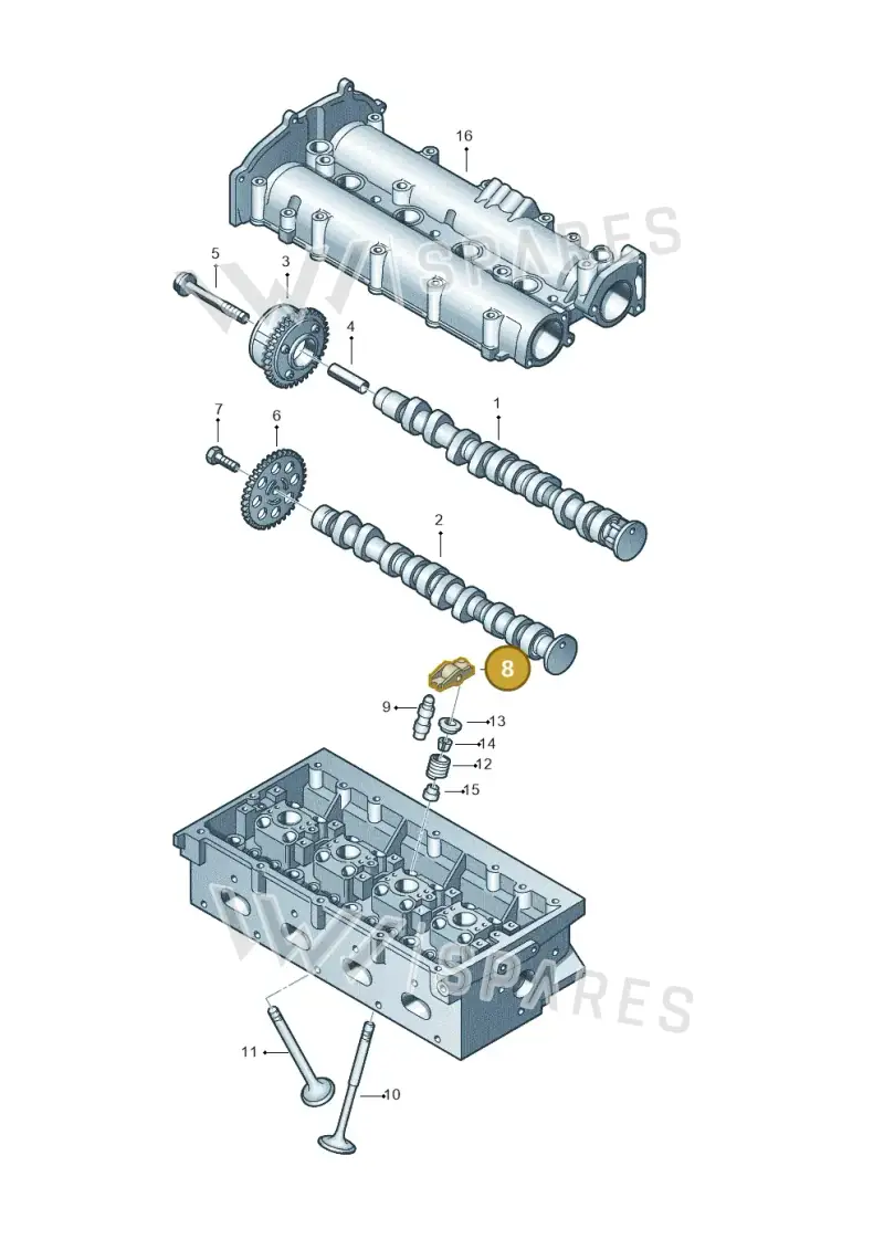 036109411H — Audi A3/S3/Sportb./qu. 08 (2007-) diagram 409109150, position 8