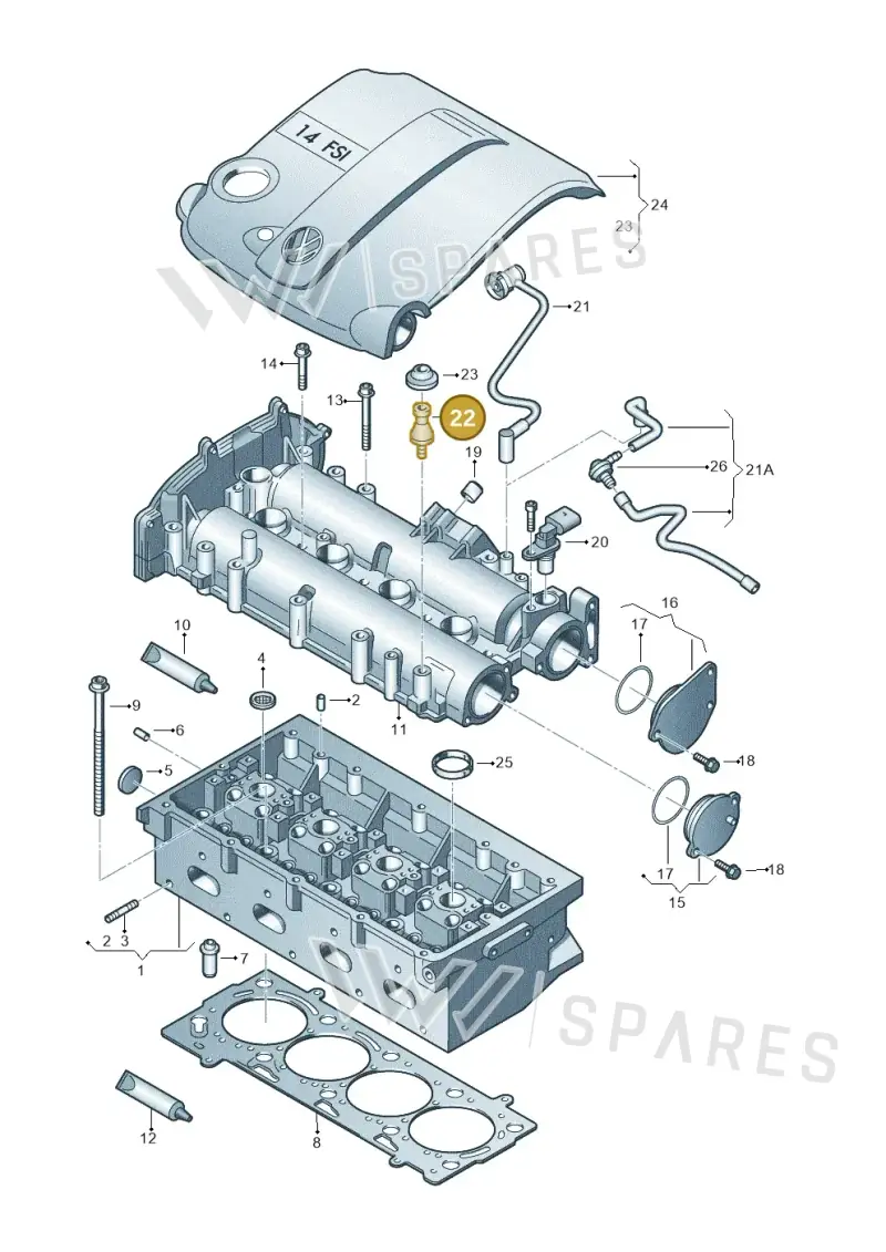 036129846B — Audi A3/S3/Sportb./qu. 08 (2007-) diagram 253103400, position 22