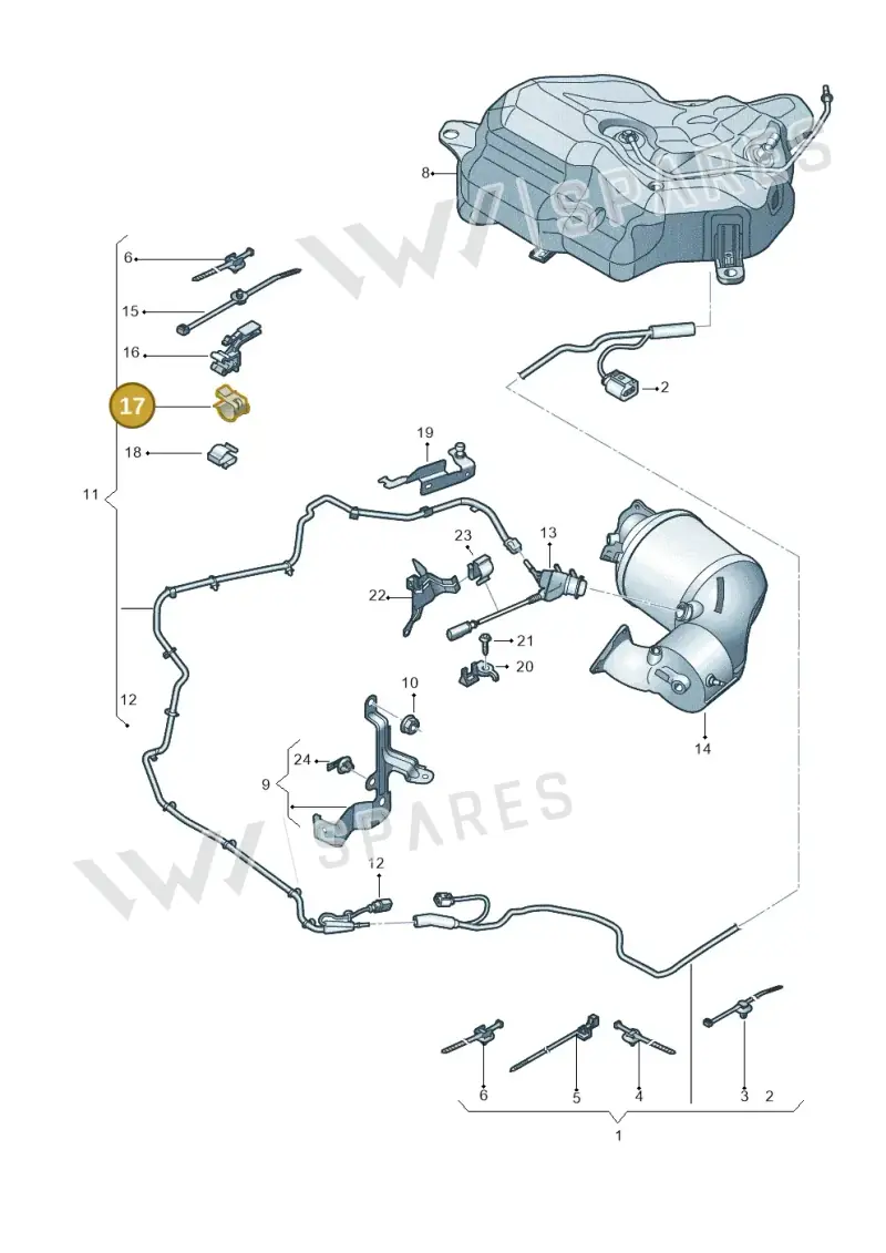 036971842A — Audi A7 Sportback (2014-2018) diagram 798201360, position 17