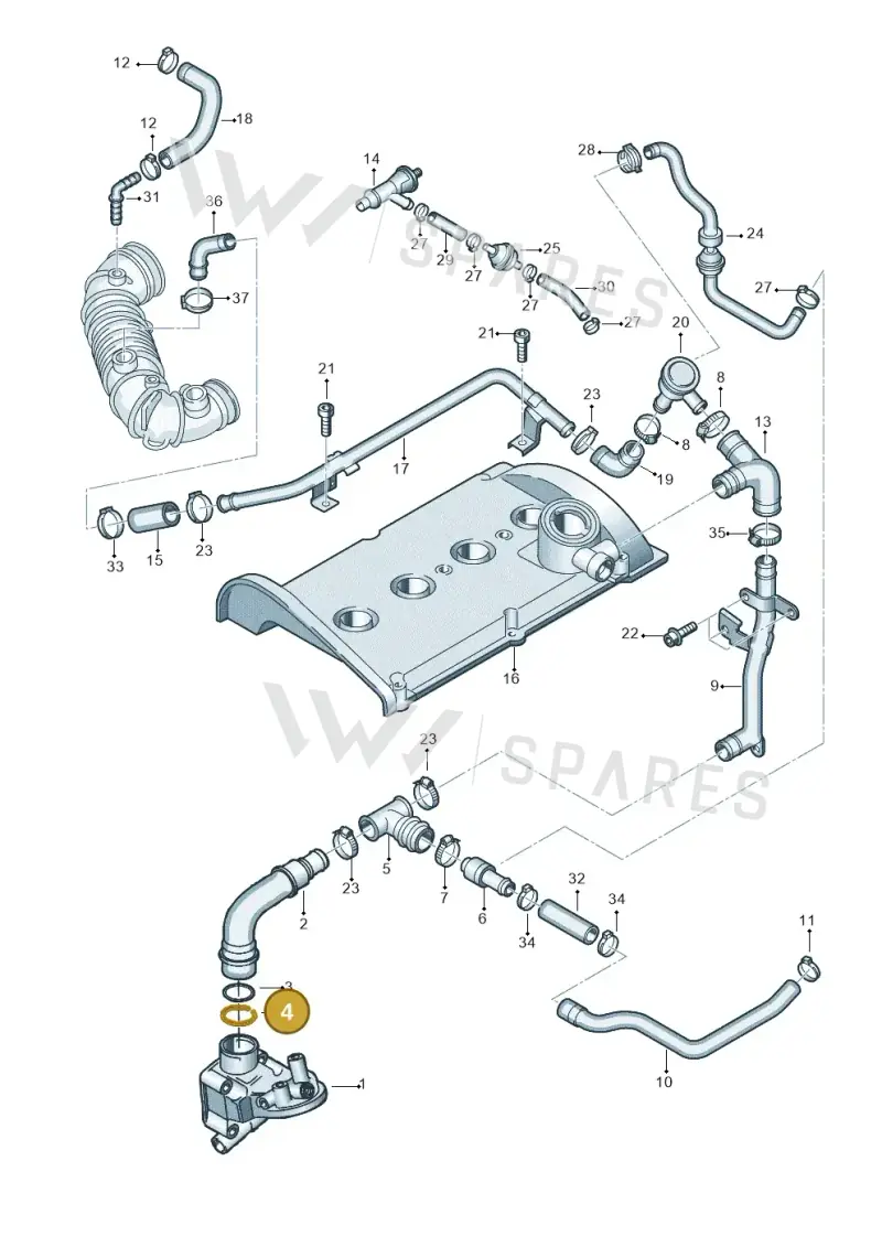 037121142A — Audi A4/S4 Cabrio./qu. 07> (2006-) diagram 273103680, position 4
