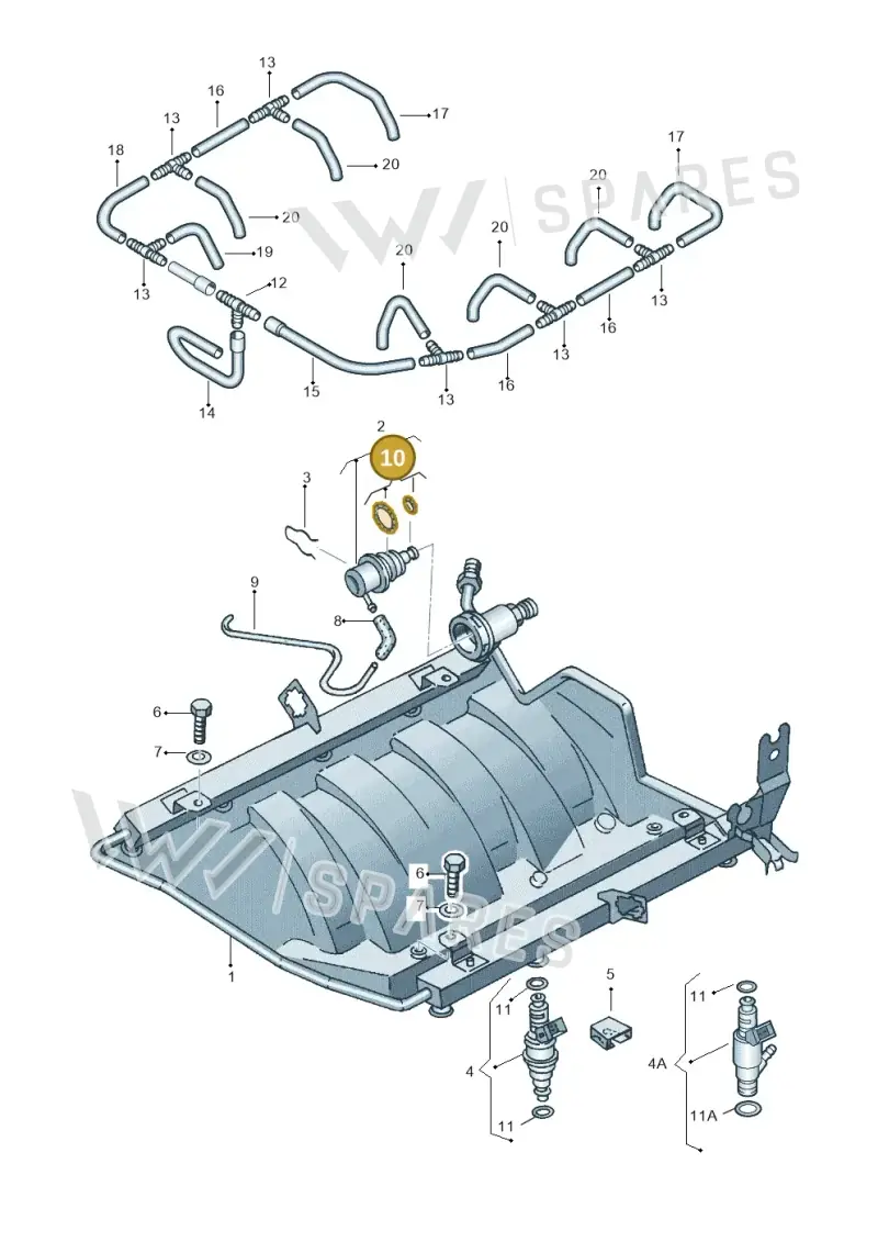 037198031 — Audi A4/S4 Cabrio./qu. 07> (2006-) diagram 153133970, position 10