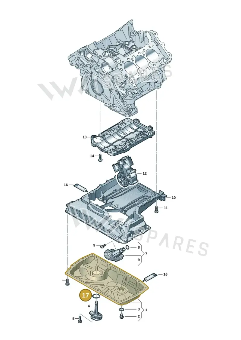 038103196B — Audi A5 Limo 2.0 (2024-) diagram 849103191, position 17