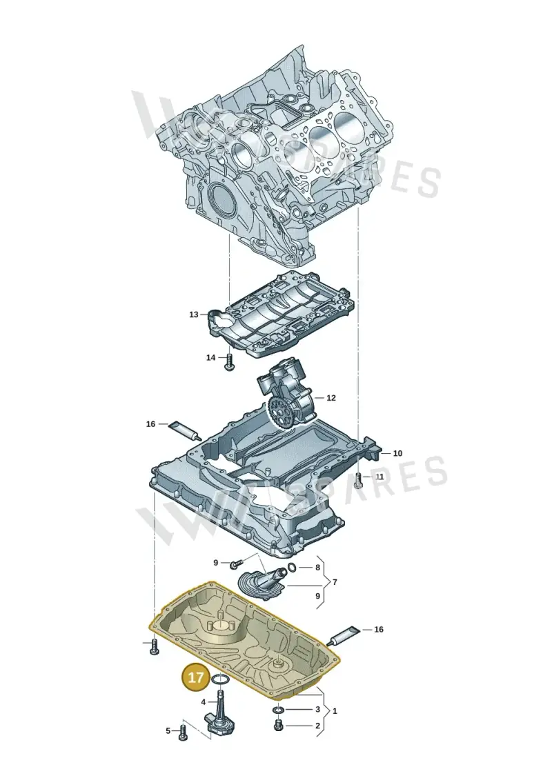 038103196D — Audi A6 2.0 (2018-) diagram 849103191, position 17