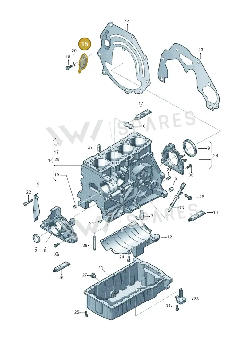 038103648H — Audi A3/S3/Sportb./qu. 08 (2007-) diagram 412103200, position 15